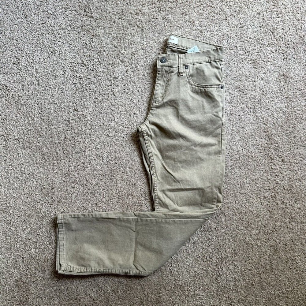 Levi's 511 Jeans Women's 14 (27x29) Slim Light Wash Tan Mid Rise Straight Denim